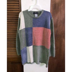 Vintage Color Block Chenille Sag Harbor Petite Sweater